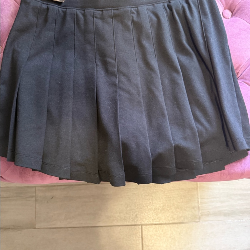 PINK Victoria's Secret Gray Mini Skater Skirt Pleated
